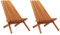 vidaXL 2X Akazienholz Massiv Garten Liegestuhl Klappbar Witterungsbeständig Sonnenliege Gartenliege Saunaliege Stuhl Gartenstuhl Holzliege