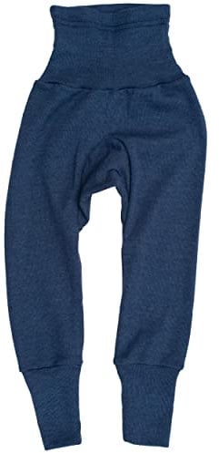 Cosilana, Baby Nabelbundhose/Hose, 70% Wolle, 30% Seide (Marine, 50-56)
