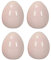 dekoratives frühlingshaftes Oster-Ei Keramik-Ei Deko-Ei Keramik Hellrosa oder rosa in verschiedenen Größen (Hellrosa, 4 x klein ca. 5,5 x 6,5 cm hoch)