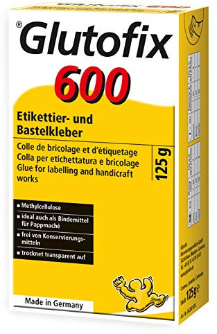 Glutolin Glutofix 600 - Pegamento para etiquetado y manualidades, incoloro