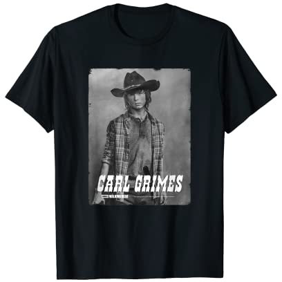 The Walking Dead Carl Silver Portrait Camiseta
