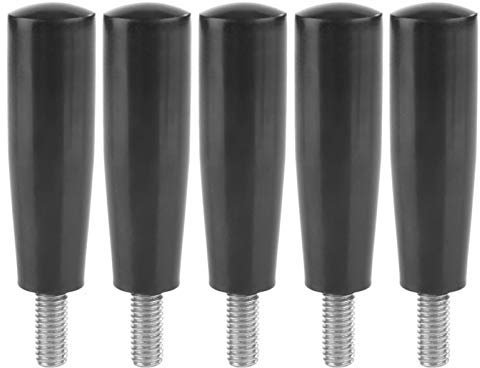 Miskall Zylindergriff M8, Drehgriff, 5Pcs, Handradgriff Handkurbelgriff Bakelitgriff M8 * 63, für Holzbearbeitungsmaschine, Schneidemaschine, Reitstock, Tischsäge, Fräsmaschine, Drehmaschine