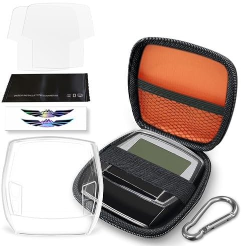 Hartschalen Schutztasche für Bosch Intuvia, E-Bike Computer Display Schutztasche, wasserdichte Displayschutztasche mit Karabiner & Displayschutzfolie (Reißverschluss-Hartschale + TPU-Schutzhülle)