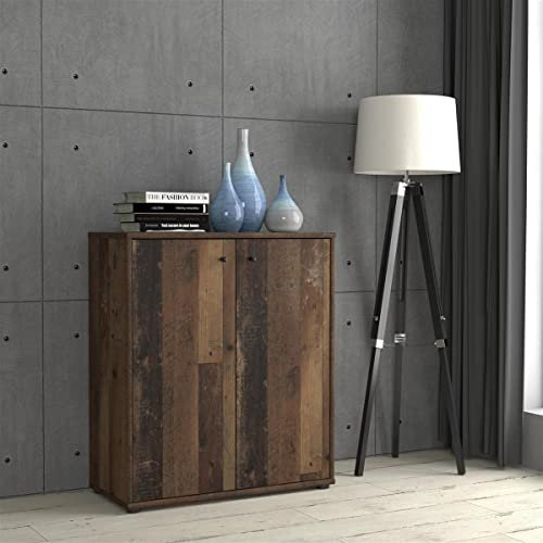 möbelando Kommode Beistellschrank Standschrank Anrichte Schrank Holzschrank Tembi VII Old Wood Vintage