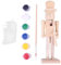 FOMIYES Unbemalter Nussknacker, 1 Set unlackierte Nussknacker-Ornamente aus Holz zum Bemalen von Nussknacker-Figuren aus Holz zum Selbermachen, Basteln mit Perückenpinsel, Farbe (17,8 cm)