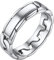 FOCALOOK Damen 4mm breit Band Ring Panzerkette Design Edelstahl Ehering Trauring Verlobungsring Partnerring Modeschmuck Accessoire für Hochzeit Verlobung Größe 57 (18.1)