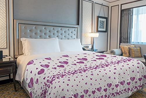 IlGruppone Copriletto Estivo Made in Italy 100% Cotone Coperta Leggera Piquet Singolo Matrimoniale Piazza e Mezza - Mongolfiera Lilla - 1 Piazza