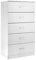 Baroni Home Kommode 5 Schubladen aus Melamin, Schrank für Schlafzimmer oder Wohnzimmer, moderner weißer Schrank 60x40x110 cm
