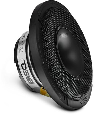 DS18 PRO-HY6.4MSL 6.5 Shallow Hybrid Mid-Range Car Audio Loudspeaker with Built-in Driver and Grill Included 300W Max 150W RMS 4 Ohms (1 Speaker)