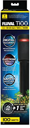 Fluval Chauffage électronique T100 pour aquariums d'eau douce jusqu'à 10 litres.