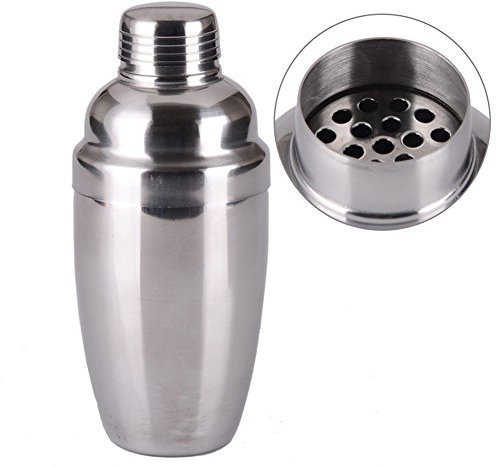 Shaker à cocktail, 350 ml professionnel en acier inoxydable avec passoire intégrée pour bar et maison
