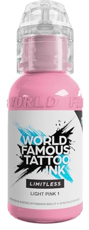 World Famous Tattoo Ink Limitless - Light Pink 1 - professionelle Tattoo Farbe - REACH konform - 30 ml