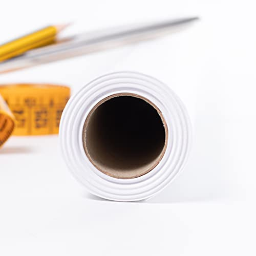 Papel para calcar patrones de costura, bobina de celulosa blanco de 92 cm, ideal para patrones, manualidades, pintar, envolver y embalaje. Papel trasparente y muy resistente. (50 metros)