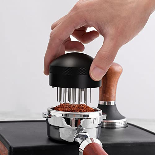 Coffee Distributor 53mm Espresso Leveler Tool für Kaffee Siebträger Vor dem Tampen, Kaffeerührer Tamper Nadel Nadelflachversion, kein Schaden Espresso Kaffee Tamper Nadel Rührer Tamper Siebträger
