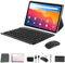 2024 Tablet 10 Zoll, 5G WiFi Android Tablet mit Tastatur Maus Stift, 128GB ROM+1TB TF, 1.8GHz Okta-Kern, 7000mAh,face ID 13MP+8MP Kamera, 1080P FHD Bluetooth 5.0, GMS|OTG|FM|Typ-c (Grau)
