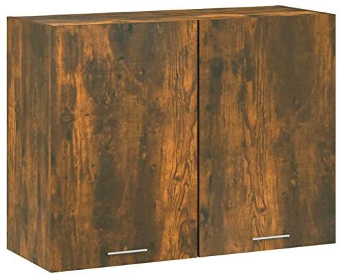 Chusui Hängeschrank, Kitchen Wall Cabinet, Küchenschrank, Küchenhängeschränke, Wandschrank Küche, Räuchereiche 80x31x60 cm Holzwerkstoff
