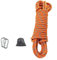 HAMIMI kletterseil Outdoor-Seil sicherungsseil Nylon Statisches Seil Rettungsseil Hochfestes Seil mit 2 Stahlhaken für Arbeiten in der Höhe/Feuerleiter/Abseilen/Sport Camping usw,10mm-10m