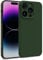 MyGadget TPU Case for iPhone 14 Pro - Cover Dual Layer with Camera Protection | Inner Lining - Soft Touch Rubber & Anti-Scratch Shell Olive Green