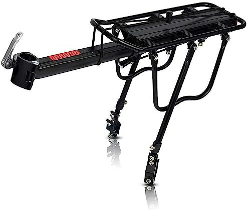 Sadodo Aluminum Bicycle Luggage Carrier Cargo Rear Rack Cycling Seatpost Bag Holder Stand for 20-29 inch Bike Storage