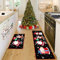 Weihnachtsteppich Matten,3D Rutschfest Waschbar Weihnachtsteppich, Weihnachtsdruck Teppich,Weihnachtlicher Innen und Außenteppich Dekoration für Zuhause Büro Hof Zimmer (Weihnachten G, 40x60+40x120cm)