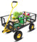 Garden Trolley Heavy Duty, Metal Festival Trolley Gardening Trolley with Folding Side Pull Along Trolley Mesh Gardeners Wagon Utility Trailer Cart, for Outdoors Camping Plants 900 lbs Loading