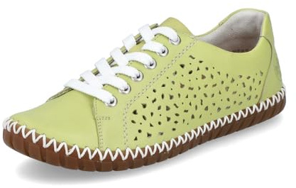 Rieker Damen Low-Top Sneaker M2824, Frauen Halbschuhe,Strassenschuhe,Sportschuhe,Freizeitschuhe,schnürschuhe,schnürer,grün (52),41 EU / 7.5 UK