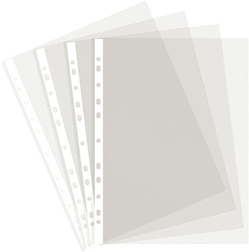 Grafoplás | Bolsa 25 Fundas Transparentes Polipropileno A4| Galga Estándar | Piel Naranja | Lomo Reforzado con 11 Taladros | Perfectas para Archivar Documentos de Papel en Archivadores