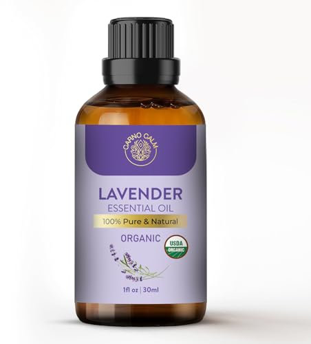 Carno Calm Organic Lavender Essential Oil | 100% Pure Natural Oils | Lavender Oil for Sleep Aromatherapy Massage Diffusers for Home | 30ML