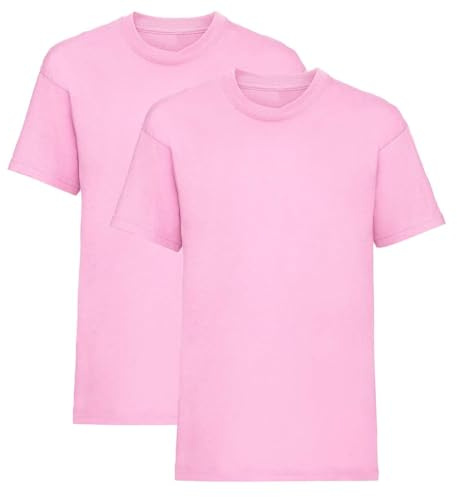 Listers Schoolwear Boys T-Shirt (Pack of 2) 100% Cotton 1-15 Years Light Pink