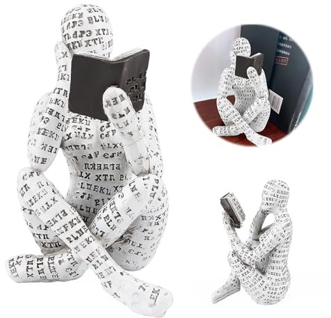 Lnjya Lesende Frau Skulptur Deko Figur Deko für Regal Abstrakte Lesefigur Modern Abstract Kunst Skulpturen Deko, Bürodekorationen, Bücherregal Ornamente