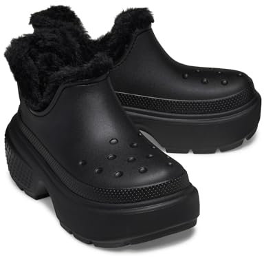 Crocs Unisex Schuhe - Erwachsene gefüttert, Schwarz / Schwarz, 41/42 EU