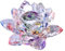 AMIUHOUN H Kristall-Lotusblüten-Figur, Dekoration, Valentinstag, Hochzeit, Dekoration, Lotusblüte, Dekoration, Glas, Bastel-Kollektion, Briefbeschwerer, Tischdekoration, Souvenir, Geschenk