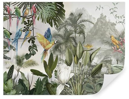 Tapeko Papier Peint Panoramique Forêt 360x250 cm style 3D Forêt Nature Paysage Arbres Papier Peint intissé Nature pour Chambre Salon Décoration Murale u95693