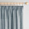 Woaboy Leinen Gardinen mit Kräuselband Vorhänge Wohnzimmer Leinenoptik Halbtransparent Stores Gardine Schlafzimmer Modern Schlaufengardinen 2er Set 140x260cm (BxH) Navy Blau