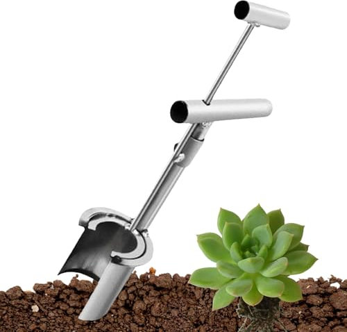 Bulb Planter | Strumento Per Fioriera A Bulbo | Strumento Per Fioriera A Bulbo Con Manico Lungo | Piantabulbi Manuale In Acciaio Inox | Per Trapiantare Fiori, Piantine Verdure