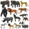 Kujinova Lot de 15 figurines d'animaux de la forêt, figurines miniatures, animaux de la forêt, pour enfants, ferme, jungle, gibier pour les thèmes de la forêt, décorations de gâteau, figurines