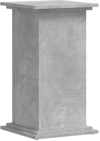vidaXL Plant Stand Pot Holder - Engineered Wood, Concrete Grey, 33 x 33 x 60 cm, 60 kg Capacity - Modern Minimalistic Design