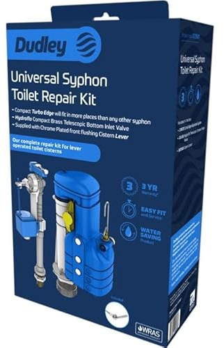Dudley Universal Syphon Toilet Repair Kit, Easy Fit, Water Saving,Syphon & Inlet Valve