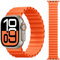 CeMiKa Ocean Sport Solo Loop Armband Kompatibel Mit Apple Watch 49mm 46mm 45mm 44mm 42mm, Silikon Atmungsaktiv Für iWatch Ultra 2 Ultra Series 10 9 8 7 6 5 4 3, Orange