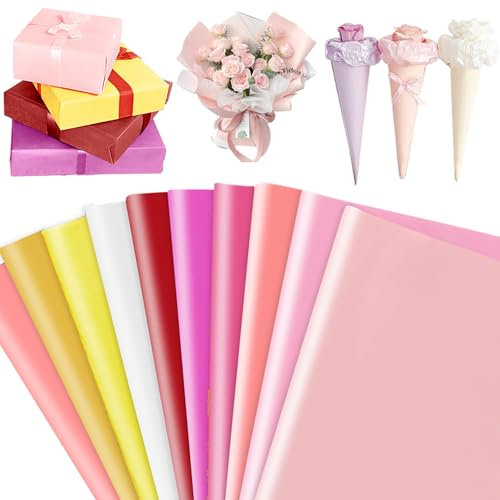 120 Blatt Transparentpapier Bunt 50 x 70CM,12 Farben Seidenpapier Tissue Paper Glanzpapier zum Basteln Bastelpapier für Geburtstag Hochzeit Weihnachten Dekoration Verpackung