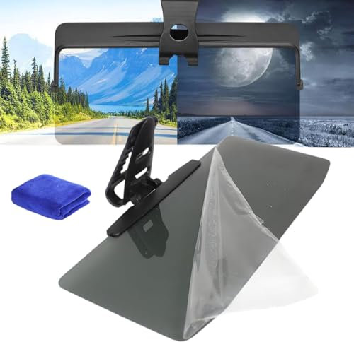 Universal Car Sun Visor with Polarized Glare Protection, Polarized Sun Visor Extender for Car,Car Visor Extender Sun Blocker,Anti Glare Sun Visor Extender Attachment for Car Windshield Visor (1pc)
