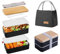 Aiuuee Bento Lunch Box avec Sac, 1400 ml Boite Repas avec 8L Sac Isotherme Repas et Couverts, Bento Box Micro-Ondable, Anti Fuite Boîtes Bento Travail Adulte（Noir）