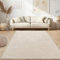 Paco Home Moderner Wohnzimmer Teppich Kurzflor Skandinavisch Japandi Stil Panglao Einfarbig Hoch-Tief-Effekt Abstraktes Muster 3D Effekt weicher Flor Creme, Grösse:120x160 cm