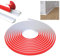 SUNYHUE Bande de moulage flexible en TPE - 5 m - Autocollant quart de rond - Bande de moulage pour bord de carrelage, plinthe, coin mural, sol, plafond (12 mm x 9 mm, blanc)