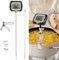 Digitale Küchenthermometer mit 180 Grad drehbares LCD-Display mit Clip Ultra Sicher Komfort Digitales Thermometer Schokolade mit Langer Sonde von -58°F bis 572°F Milchthermometer Baby für Kochen Back