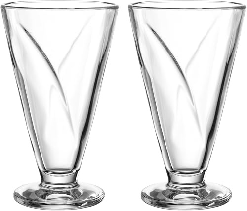 LEONARDO HOME CONO Schalenset • 2 Stück • Konisches Design • Für Eis, Dessert, Vorspeisen • Stilvoll servieren • Vielseitig einsetzbar • Alltagstauglich • Höhe 16 cm • klar • 025368