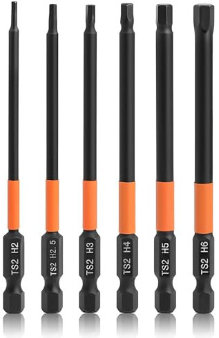 Sechskant Bit Set 100mm Lang Hex Innensechskant Bit Set H2-H6 Magnetische Hexagon Innensechskant Schraubendreher Lange Bits