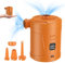Electric Air Pump, 5200mAh Electric Pump for Inflatables With LED Battery Display, Portable Mini Air Pump Quick Inflate Deflate for Pool Inflatables, Bed Mattresses, etc (orange)