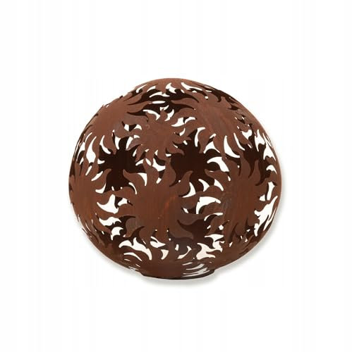 Kapaga - Boules de Jardin rouillées - Boules pour l'extérieur - Décoration Vintage - Rouille - Trèfle 40 cm