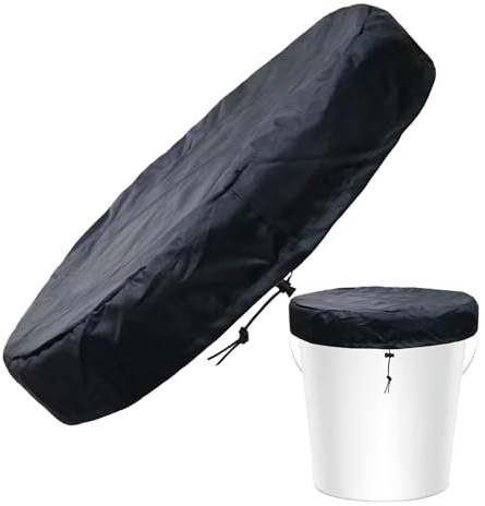 Couvercle pour bidon de 20 litres, housse imperméable avec cordon de serrage réglable, protection extérieure pour patio, jardin, pelouse, porche et terrasse